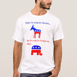 Camiseta Éste es usted es cerebro en las drogas