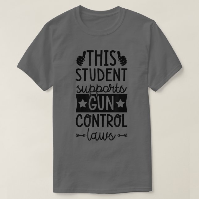 Camiseta Este estudiante apoya leyes de control de armas Pr (Diseño del anverso)
