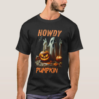 Camiseta Este fantasma tiene algo que decir... ¡HOWDY PUMPK