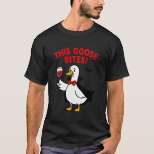 Camiseta Este ganso muerde divertido vampiro Halloween gans