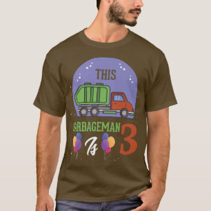 Camiseta Este Garbageman es 3.3 Camión de Basura de cumplea