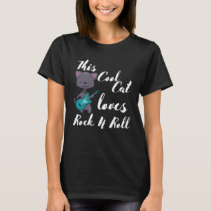 Camiseta Este Gato Ama Rock N Roll