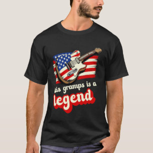 Camiseta Este Gramps Es Una Leyenda USA Bandera Guitarra Mú