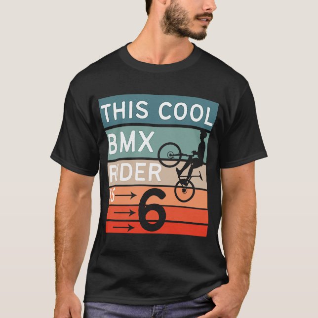 Camiseta Este Guay BMX Rider es un BMX retro de 6 bicicleta (Anverso)