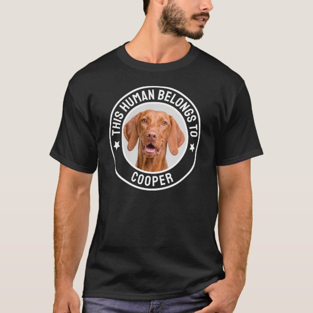 Camiseta Este Humano Pertenece A Perro / Nombre De Gato, Fo (Anverso)