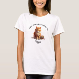 Camiseta Este Humano Pertenece A Un Gato Personalizado