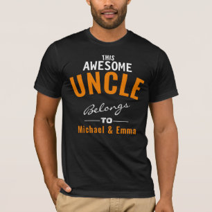 Camiseta Este Imbécil Tío Pertenece Añadir Nombres Personal