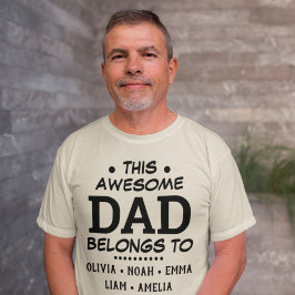 Camiseta Este Impresionante Papá Pertenece A Los Nombres De