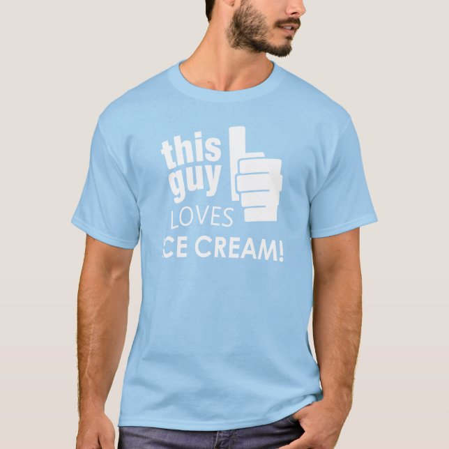 Camiseta ¡Este individuo ama el helado! (Anverso)