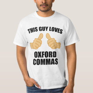 Camiseta Este individuo ama las comas de Oxford