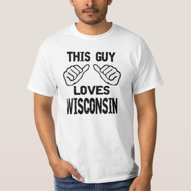 Camiseta este individuo ama Wisconsin (Anverso)