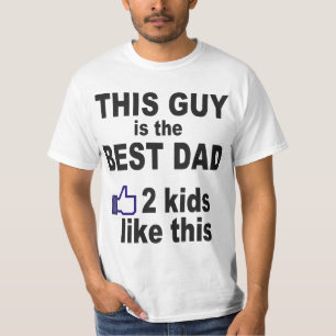 CAMISETA ESTE INDIVIDUO ES EL MEJOR PAPÁ, 2 NIÑOS COMO ES