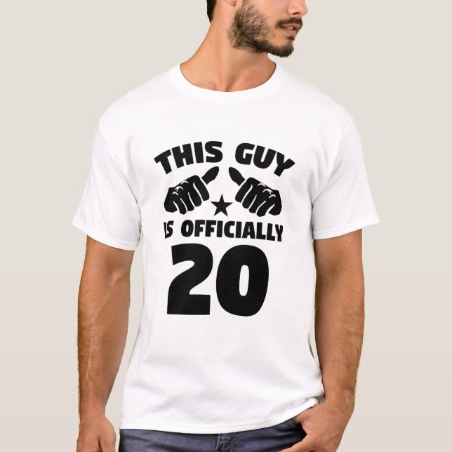 Camiseta Este individuo es oficialmente 20 años del (Anverso)