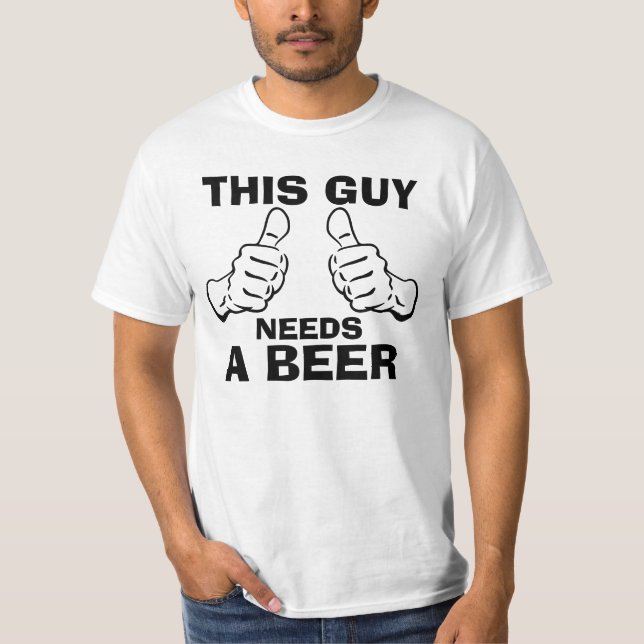 Camiseta Este individuo necesita una frase de la cerveza (Anverso)