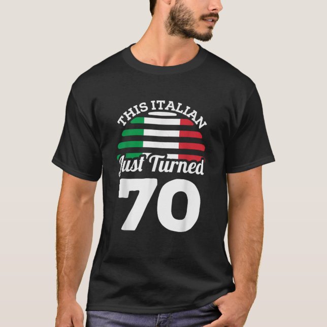 Camiseta Este italiano acaba de cumplir 70 años 70 de Itali (Anverso)