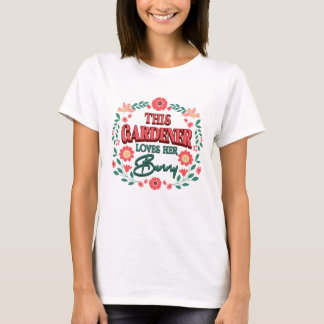 Camiseta Este jardinero ama a su conejito
