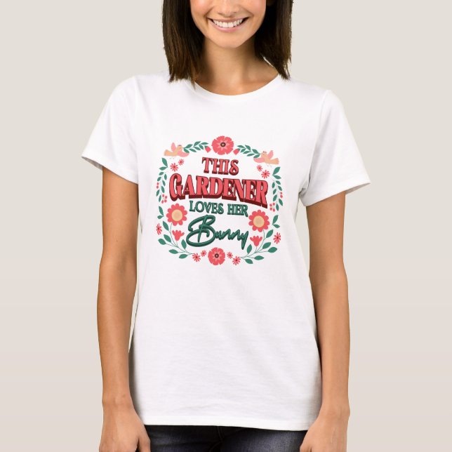 Camiseta Este jardinero ama a su conejito (Anverso)
