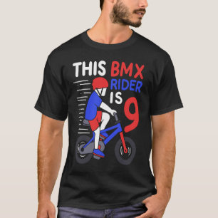Camiseta Este Jinete BMX Es 9 Gracioso Noveno Niño BMXer A