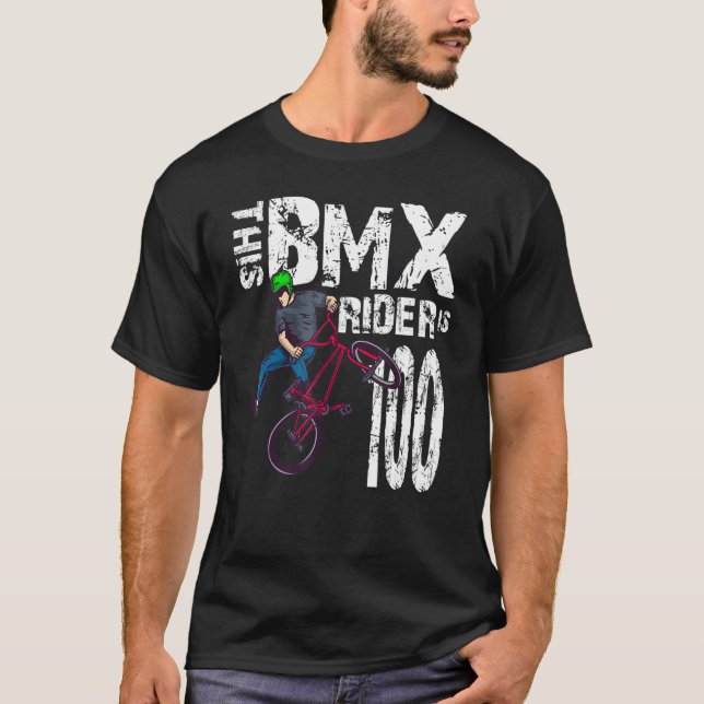 Camiseta Este Jinete Bmx Tiene 100 Años De Edad Cumpleaños  (Anverso)
