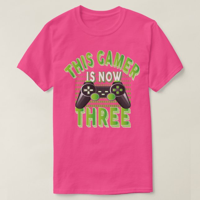Camiseta Este Jugador Ahora Es Un Videojuego De Niño De Tre (Diseño del anverso)
