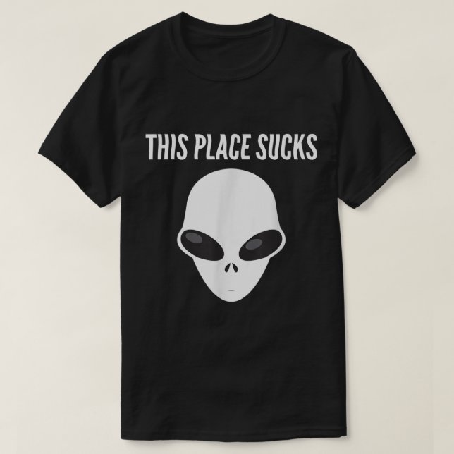 Camiseta Este lugar golpea a Alien Head Aliens Lazy Hallowe (Diseño del anverso)