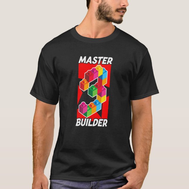 Camiseta Este Master Builder de 3 años de edad, tercer cump (Anverso)
