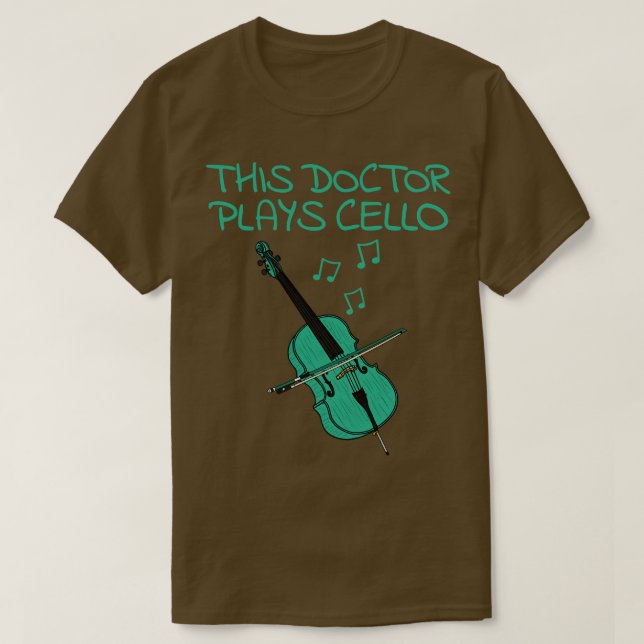 Camiseta Este Médico interpreta a un músico de Cello Cellis (Diseño del anverso)