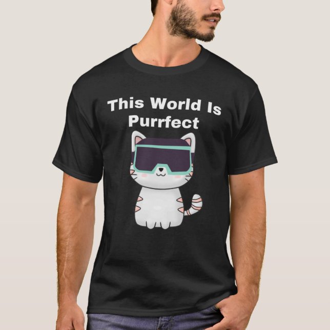 Camiseta Este mundo es el jugador de gatos perfecto VR Virt (Anverso)