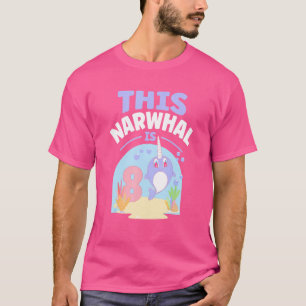 Camiseta Este Narwhal es 8 niños de cumpleaños de peces de 