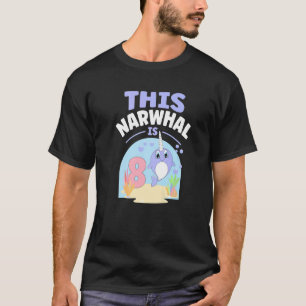 Camiseta Este Narwhal es 8 niños de cumpleaños de peces de