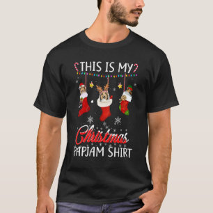 Camiseta Este Navidad Pajama Shetland Perro En Zocos