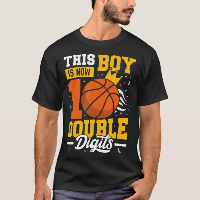 Camiseta Este Niño Ahora Es Doble Dígito Niño De Baloncesto (Anverso)