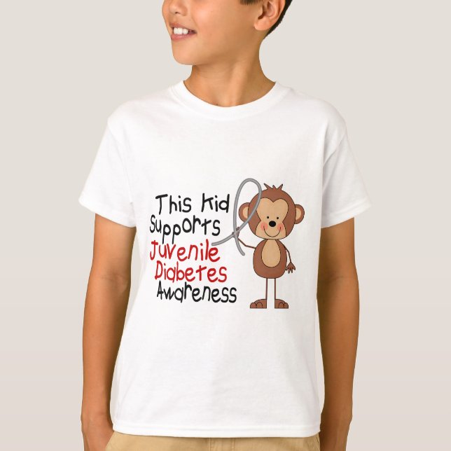 Camiseta Este niño apoya conciencia de la diabetes juvenil (Anverso)