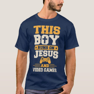 Camiseta Este Niño Corre Sobre Jesús Y Videojuegos Cristian