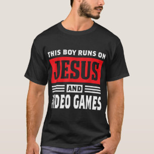 Camiseta Este Niño Corre Sobre Jesús Y Videojuegos Cristian