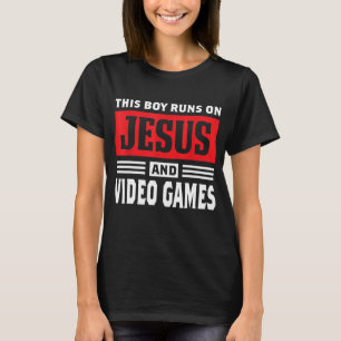 Camiseta Este Niño Corre Sobre Jesús Y Videojuegos Cristian