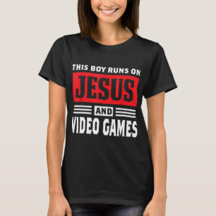 Camiseta Este Niño Corre Sobre Jesús Y Videojuegos Cristian