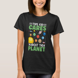 Camiseta Este Niño Cuida Salvar La Tierra Acto Ecológico De