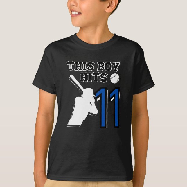 Camiseta Este niño cumple 11 años - 11 años en el béisbol (Anverso)