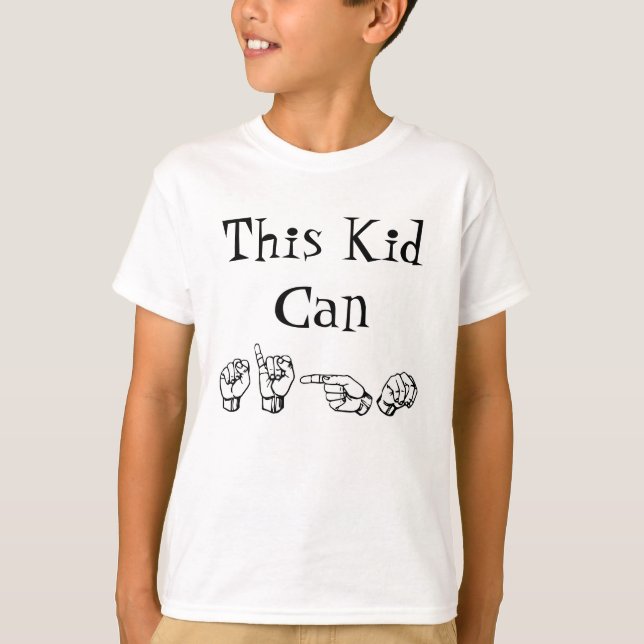 Camiseta Este niño puede firmar (Anverso)