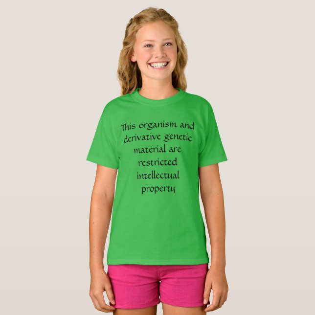 Camiseta Este organismo--negro del huérfano de la propiedad (Anverso completo)