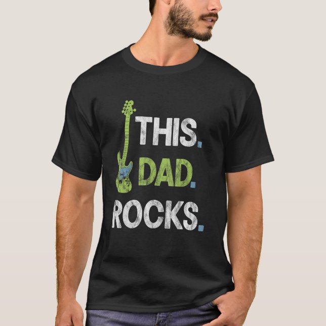 Camiseta Este padre hace una guitarra divertida para los pa (Anverso)