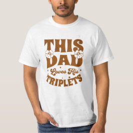 Camiseta Este Papá Ama A Sus Trillizos-Padres Día-Divertido
