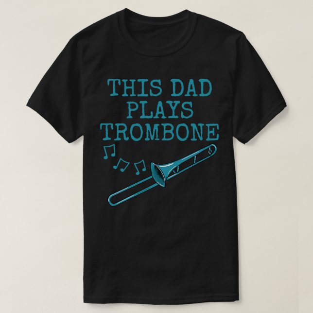 Camiseta Este papá interpreta a trombonista de béisbol (Diseño del anverso)