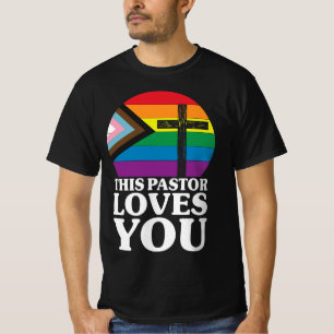 Camiseta Este pastor ama a todos los LGBTQIA+