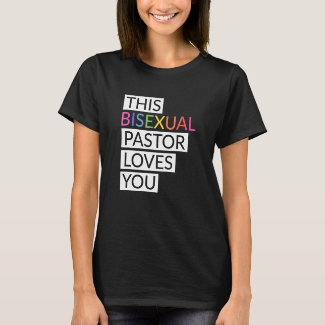 Camiseta Este Pastor Bisexual Te Ama Lgbt (Anverso)