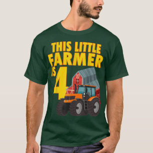 Camiseta Este Pequeño Agricultor Tiene 4 Años De Edad.