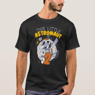 Camiseta Este pequeño astronauta está feliz segundo cumplea