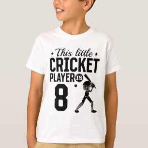 Camiseta Este pequeño jugador de cricket tiene 8 años - 8º 