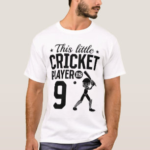 Camiseta Este pequeño jugador de cricket tiene 9 años - 9º 